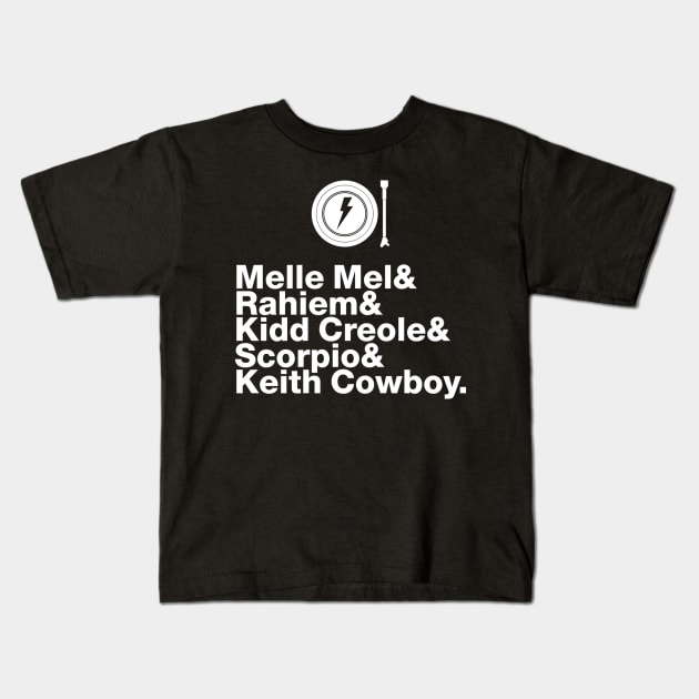 Grandmaster Flash and the Furious Five: Experimental Jetset Kids T-Shirt by HustlerofCultures